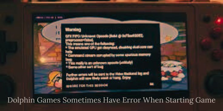 Dolphin Games Sometimes Have Error When Starting Game