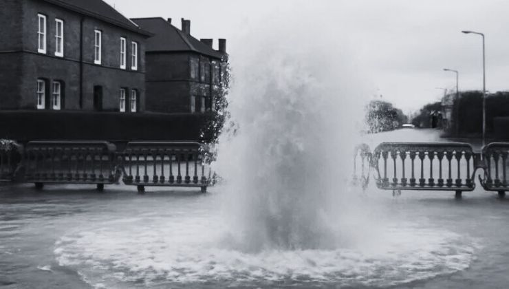 Glasgow Water Main Break Shettleston Road